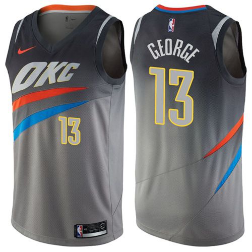 Men Oklahoma City Thunder #13 George Grey City Edition Nike NBA Jerseys->->NBA Jersey